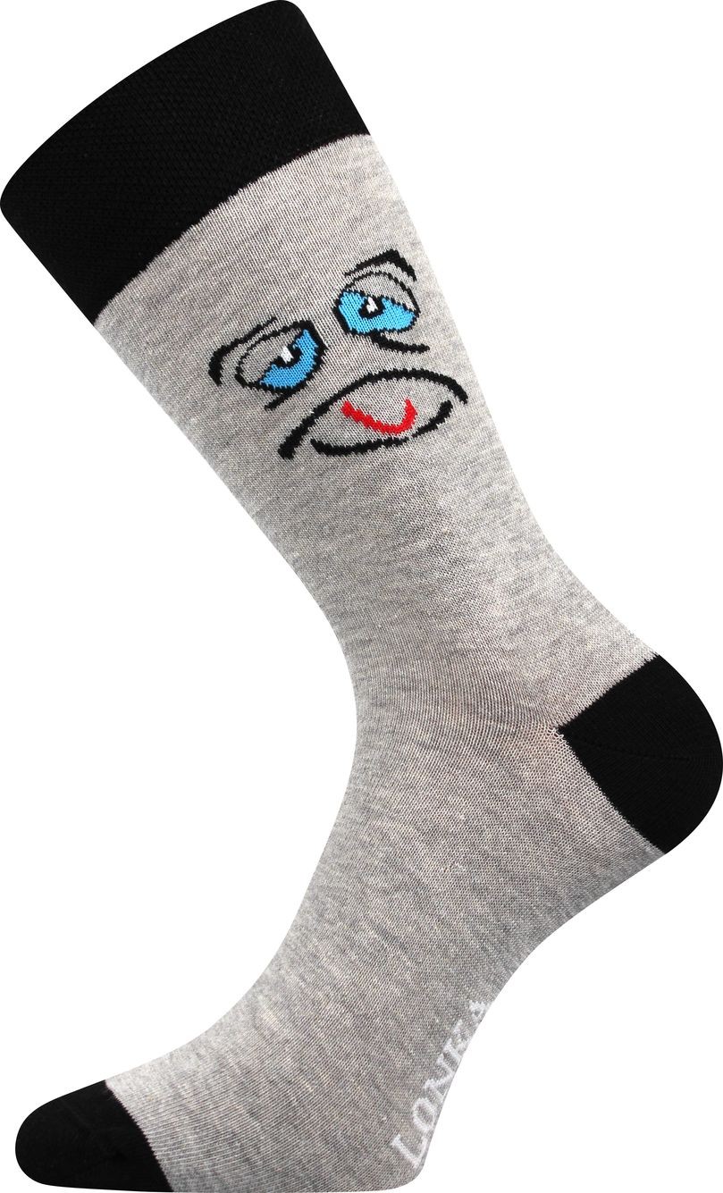 Levně WOODOO barevné ponožky Lonka - ŠKLEBIČ - 1 pár EXTRA 39-42 šedá