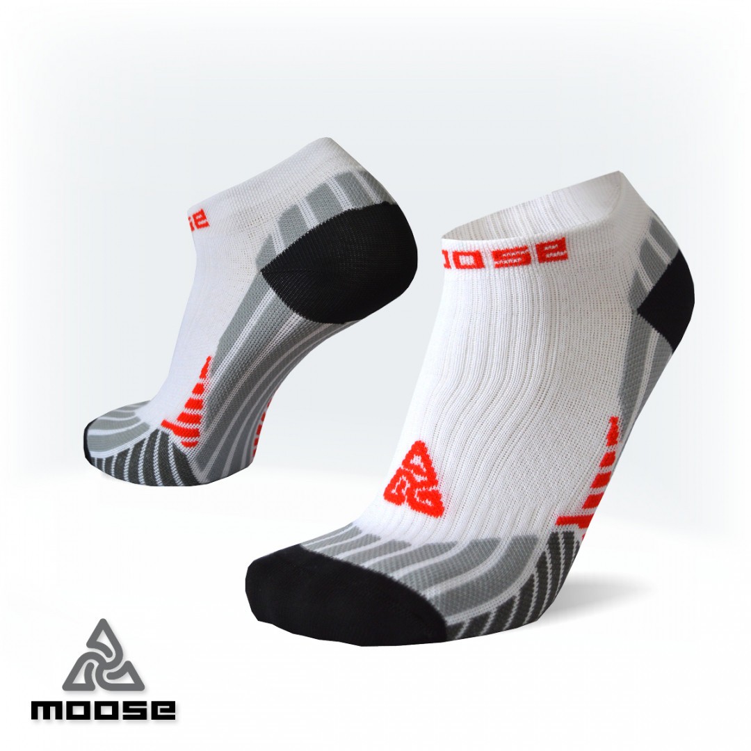 INSIDER sportovní kotníčkové ponožky Moose bílá M