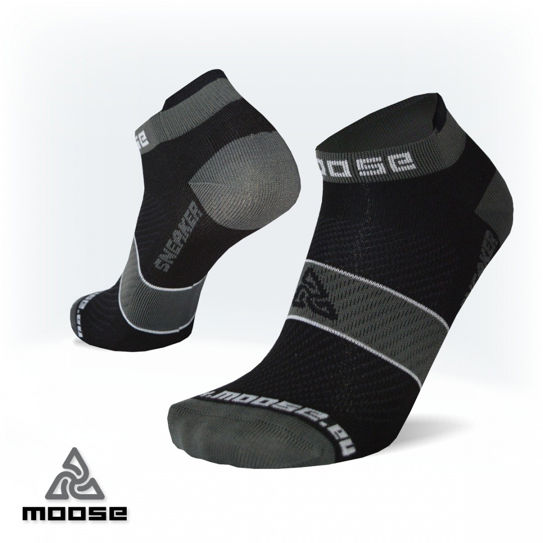 SNEAKER extra nízké ponožky Moose černá M