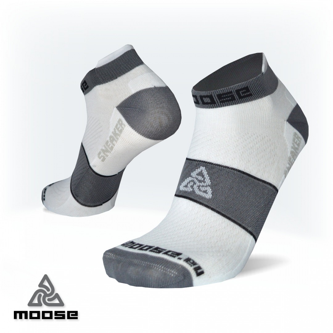 SNEAKER extra nízké ponožky Moose bílá XL