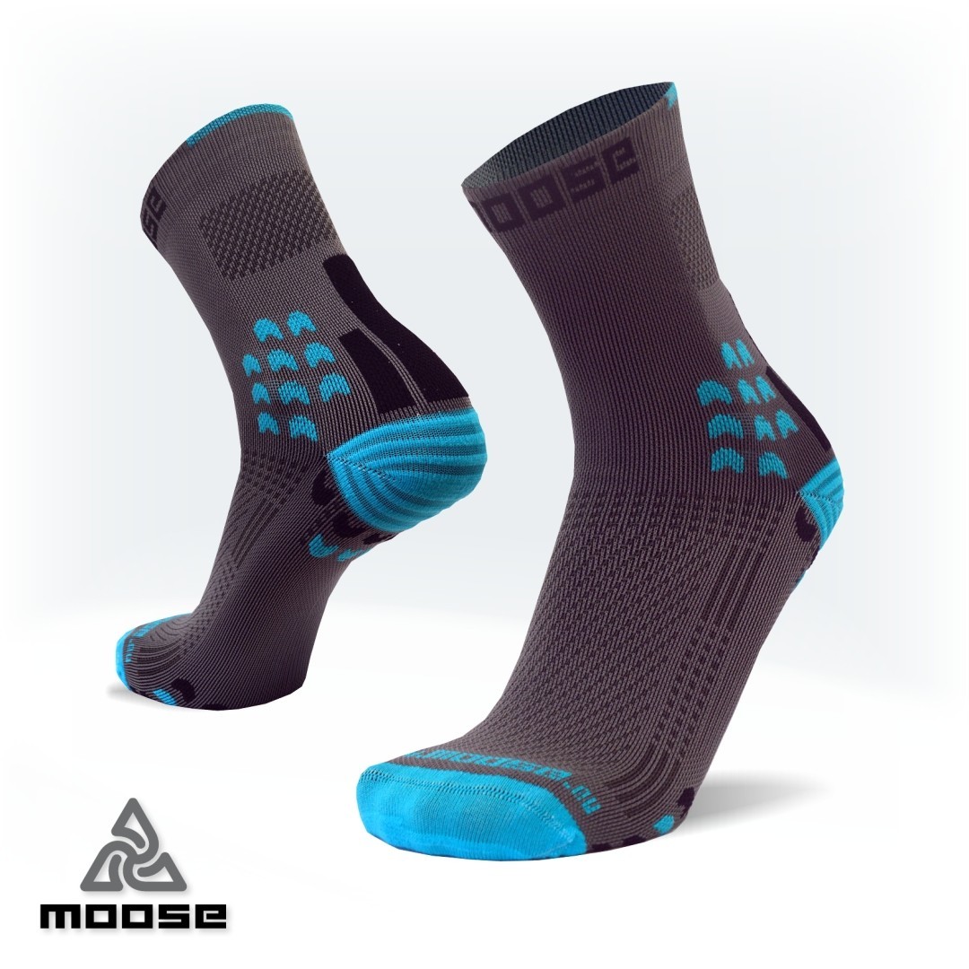 TRAIL kompresní běžecké ponožky Moose modrá L