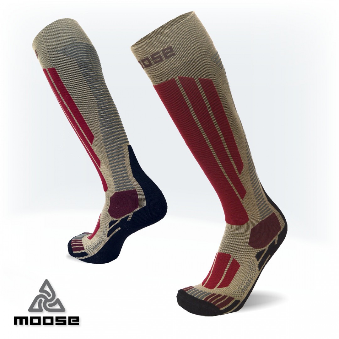 PROFI lyžařské podkolenky Moose béžová XL