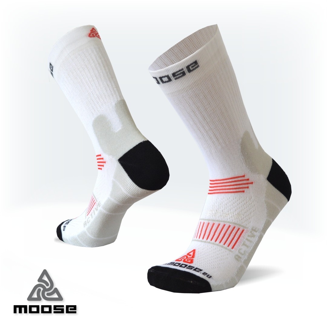 ACTIVE sportovní ponožky Moose bílá XL
