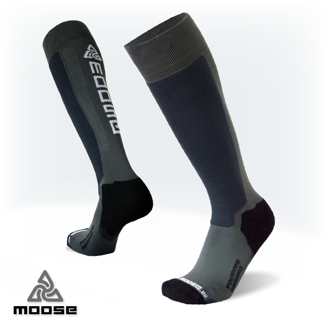 TOURING MERINO elastické funkční podkolenky Moose šedá S