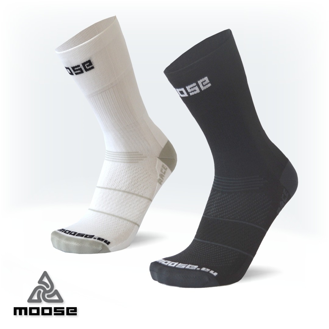 RACE CLASSIC sportovní ponožky Moose bílá M