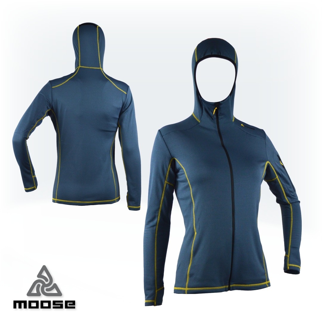 Levně STELVIO HOODIE WOMEN funkční mikina s kapucí Moose žlutá L