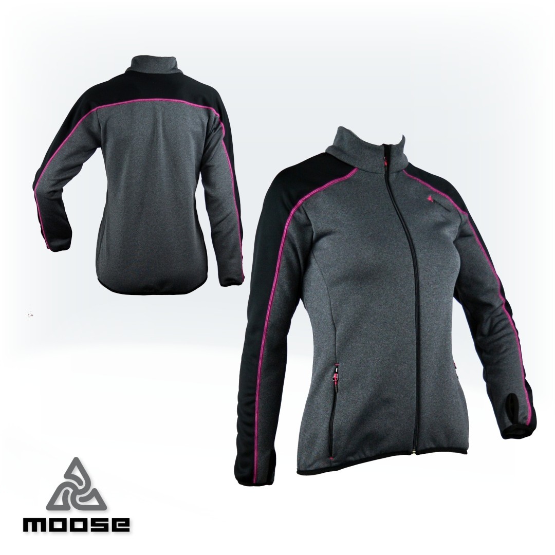RONDANE WOMEN softshell mikina na zip Moose šedá XS