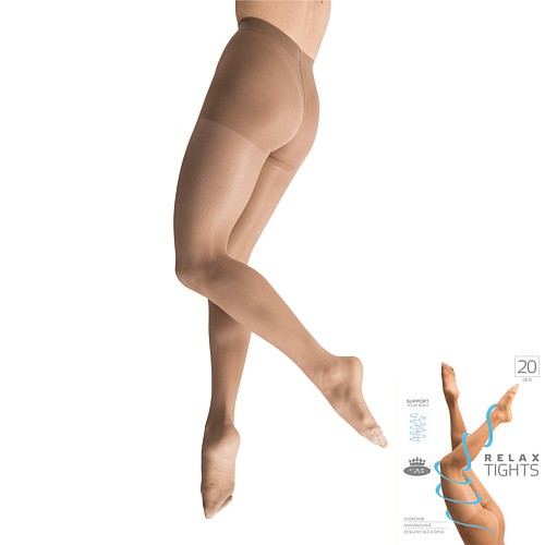 RELAX tights 20 DEN kompresní punčochové kalhoty Lady B béžová S