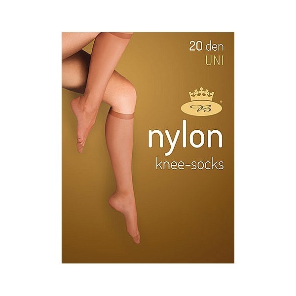 NYLON KNEE-SOCKS 2páry - sáček 20 DEN punčochové podkolenky Lady B