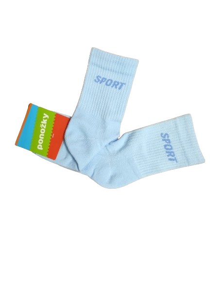 FX-SPORT jednobarevné bavlněné sportovní ponožky FUXY 35-38 sv. modrá