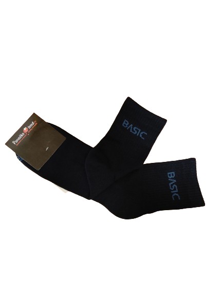 Levně FX-BASIC bavlněné sportovní ponožky s froté chodidlem FUXY 39-42 tm. modrá