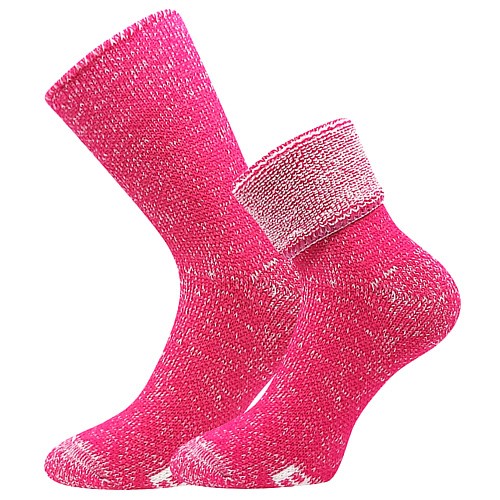POLARIS hřejivé spací ponožky s volným lemem Boma 35-38 magenta