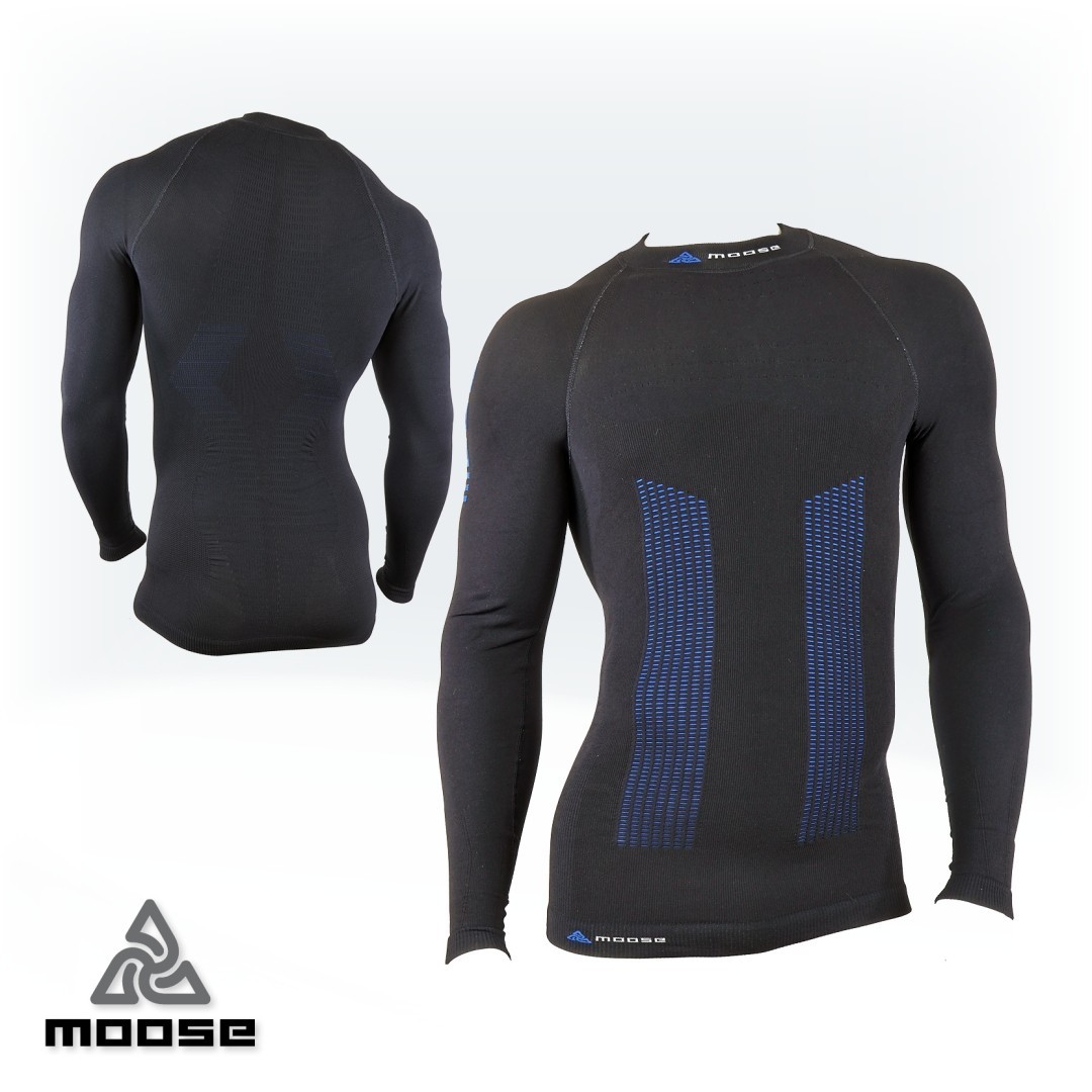 SPEED TEE LSL MEN seamless polokompresní termoprádlo Moose modrá M / L