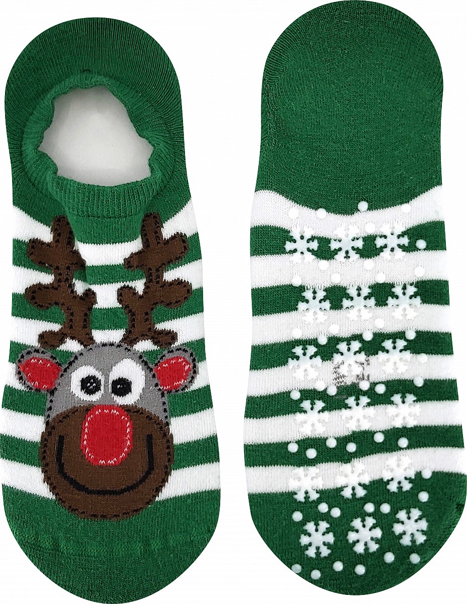 CUPID ABS celofroté vánoční protiskluzové ponožky Lonka 39-42 zelená