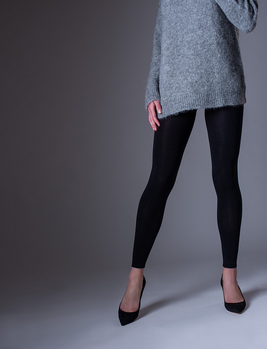 WINTER LEGGINS 200 DEN extra silné punčochové legíny Lady B černá M