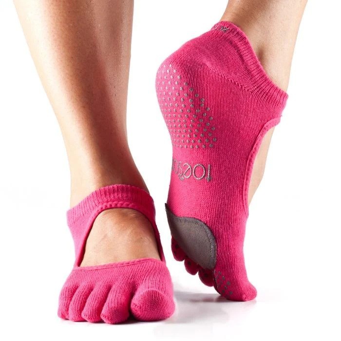 Levně PLIE extra nízké prstové ponožky s výztuží ToeSox fuchsia S