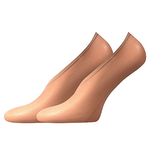NYLON STEP 20 DEN punčochové ťapky Lady B - 12 párů UNI béžová
