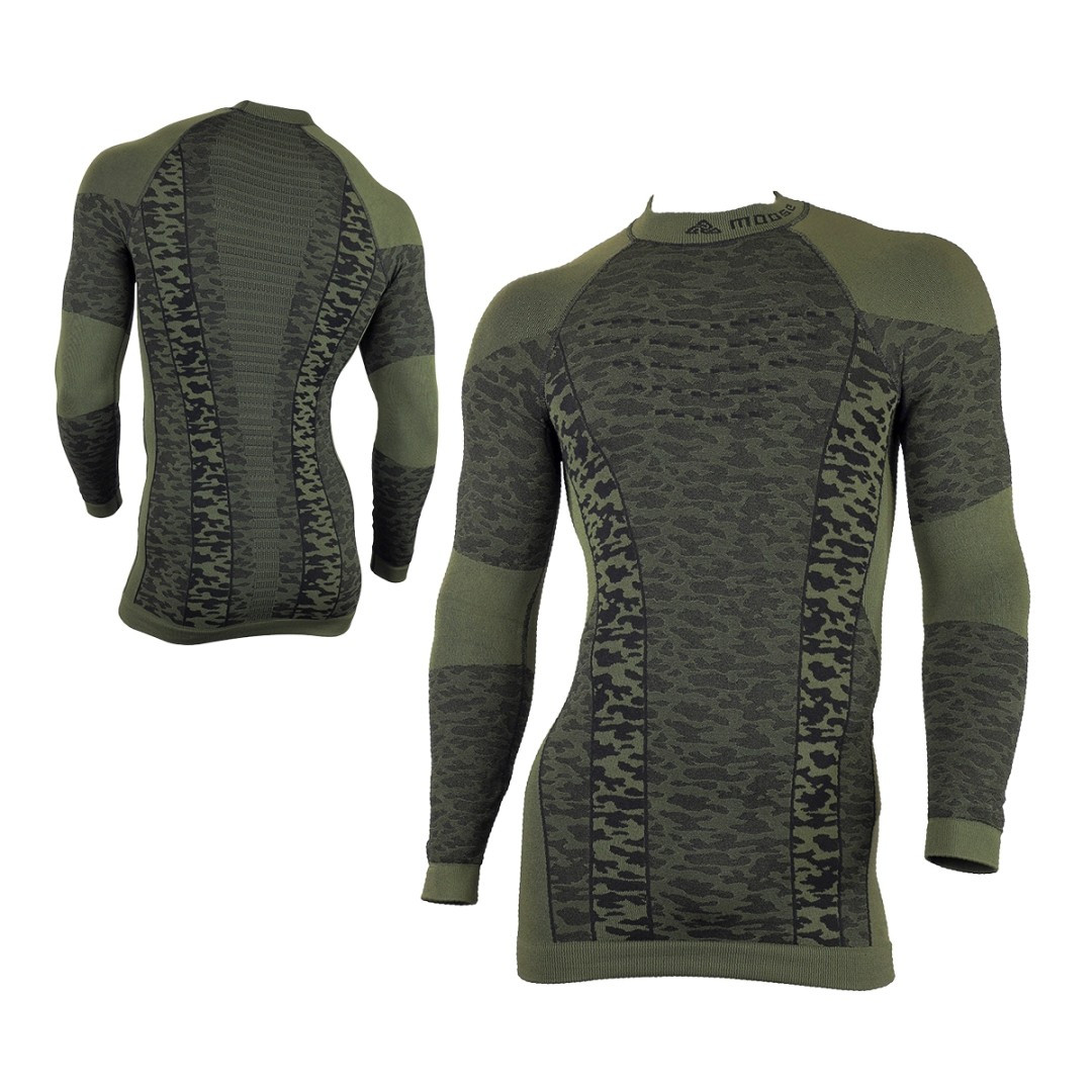 ELEMENT TEE MEN teplé prodloužené termoprádlo Moose zelená XS / S