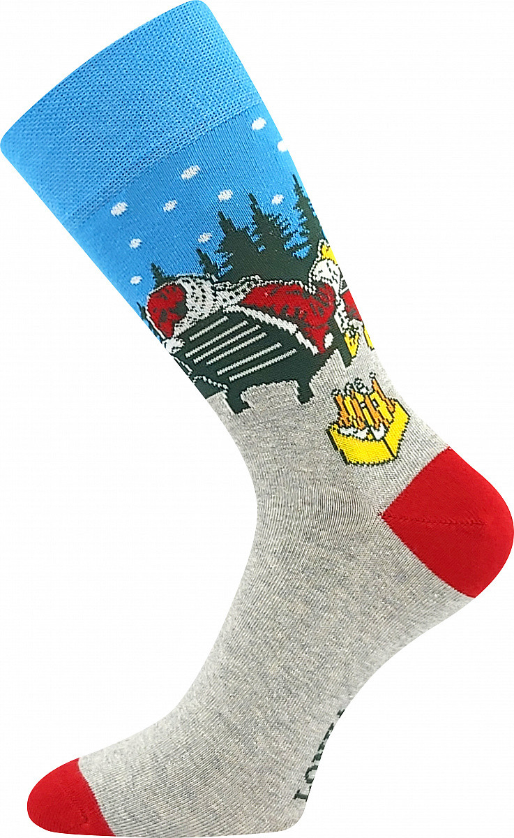 DAMER veselé vánoční ponožky Lonka - SANTA 43-46