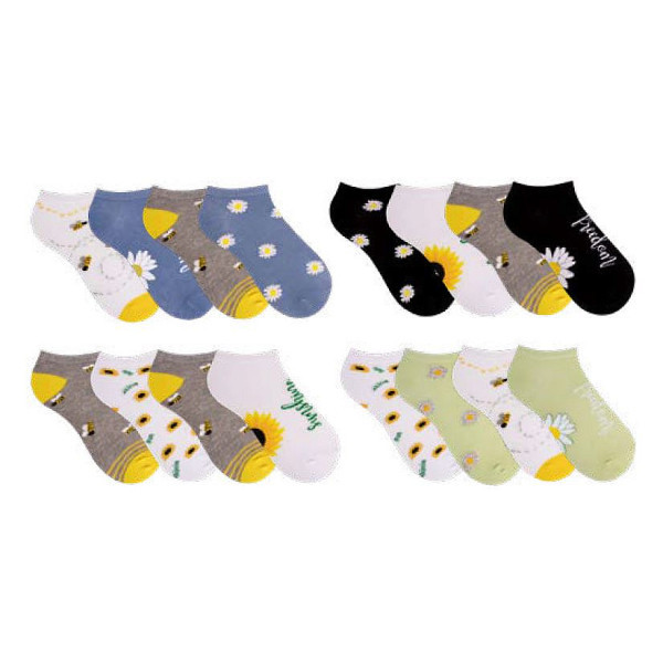 FLOWERS kotníkové veselé ponožky TRENDY SOCKS