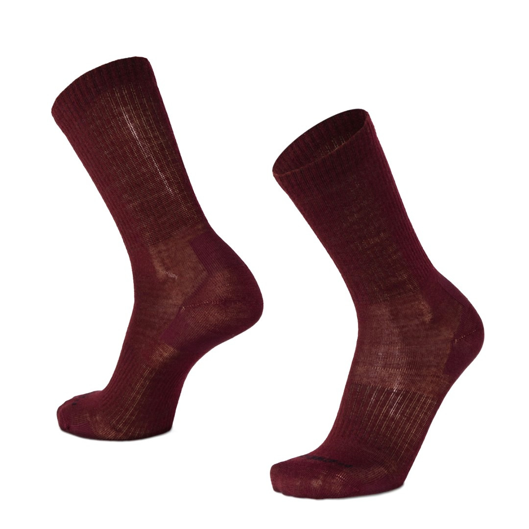 BESKYD MONO jednobarevné merino ponožky Moose červená XL