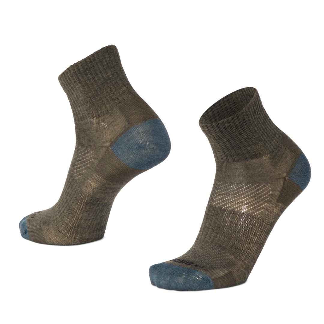 ORLIK ONE jednobarevné kotníkové merino ponožky Moose zelená L