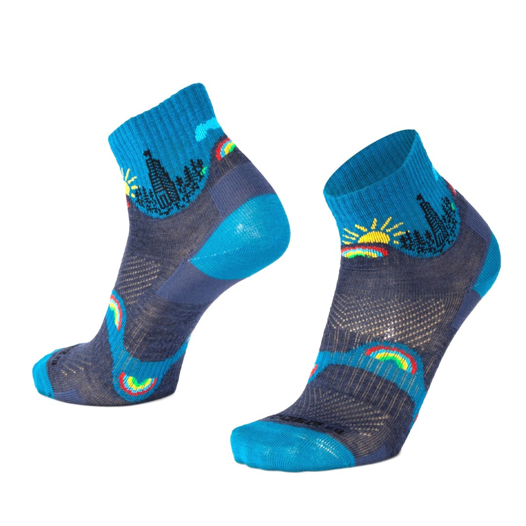 ORLIK DESTNA kotníkové české merino ponožky Moose modrá S