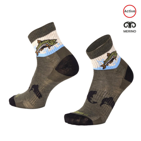 ORLIK TROUT rybářské kotníkové merino ponožky Moose