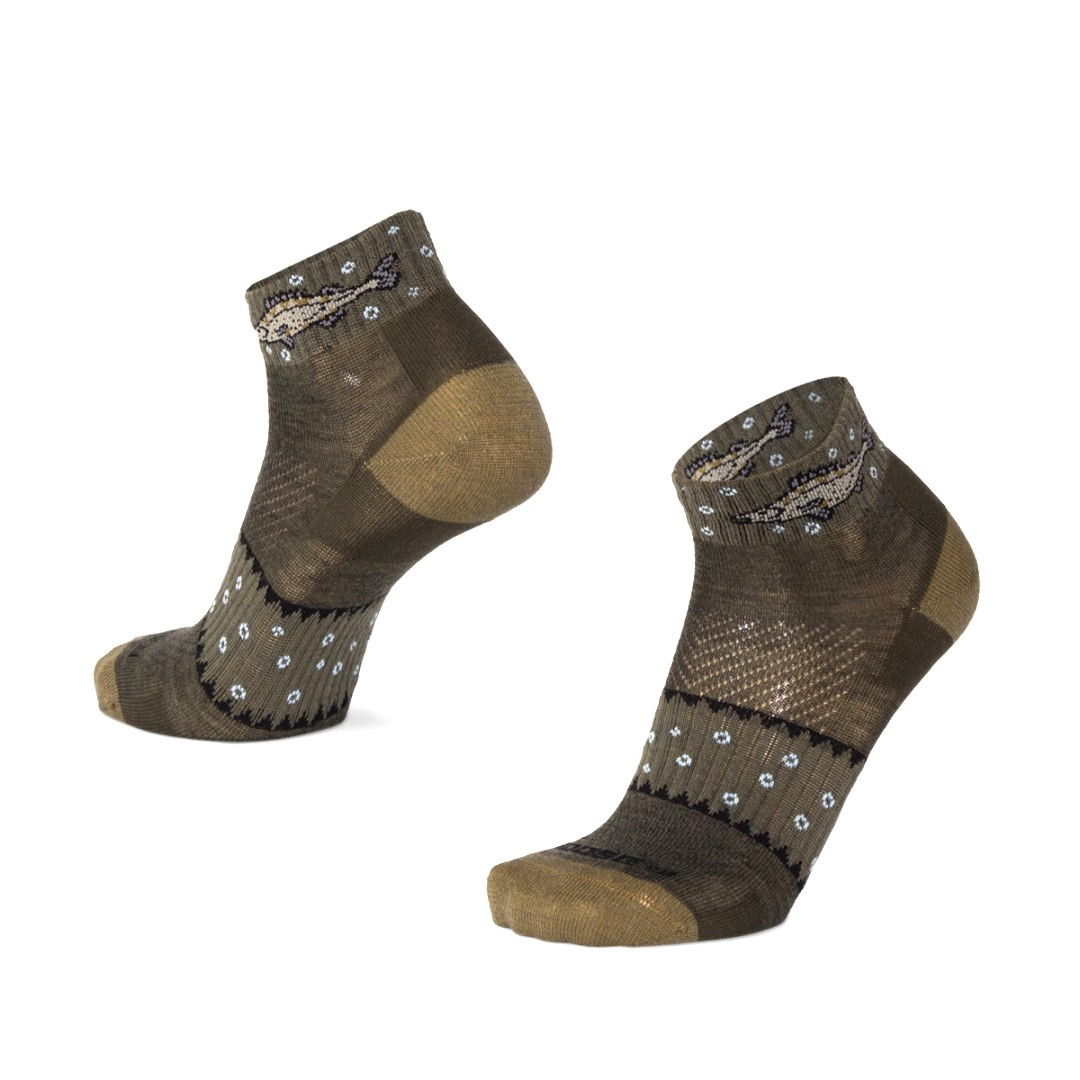 LUZY ZANDER nízké merino ponožky Moose zelená M