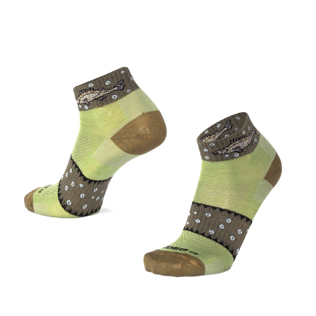 LUZY ZANDER nízké merino ponožky Moose sv. zelená S