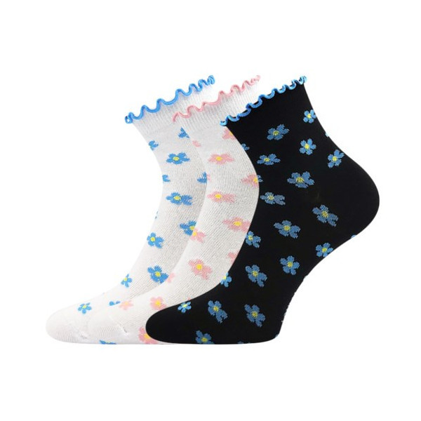 SOPHIA dámské kotníčkové barevné ponožky - mix KYTKY