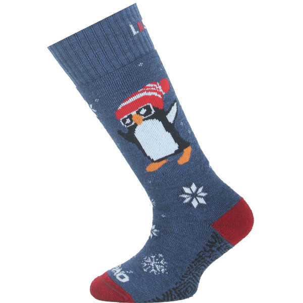 SJT dětské merino lyžařské ponožky s tučňákem Lasting