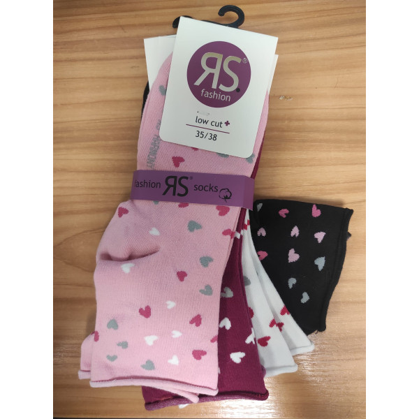 Dámské srdíčkové ruličkové ponožky bez gumiček RS