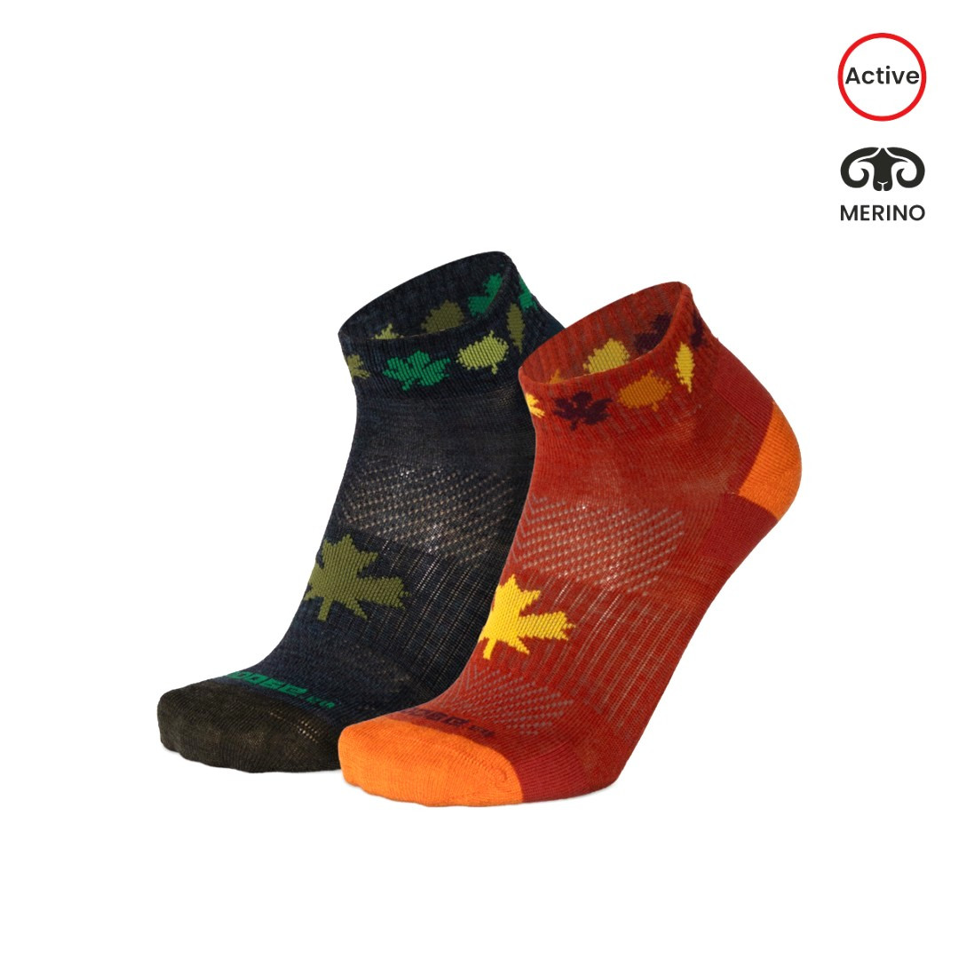 LUZY WOOD nízké merino ponožky Moose zelená M