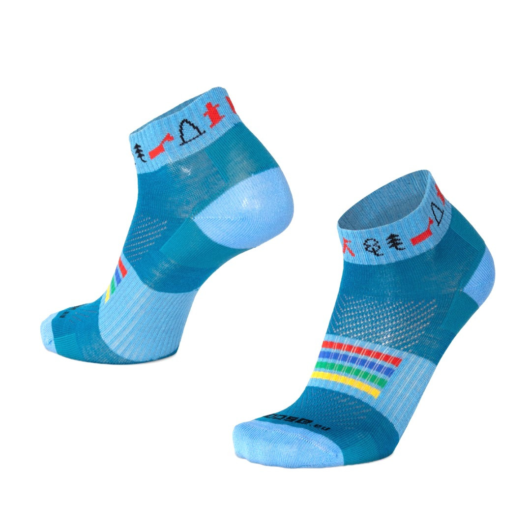 LUZY MAPA turistické nízké merino ponožky Moose modrá S