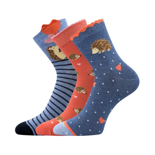 LEY dívčí veselé ponožky Boma - JEŽCI