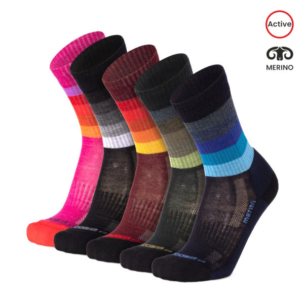 TATRAN STRIPE vysoké pruhované merino ponožky Moose