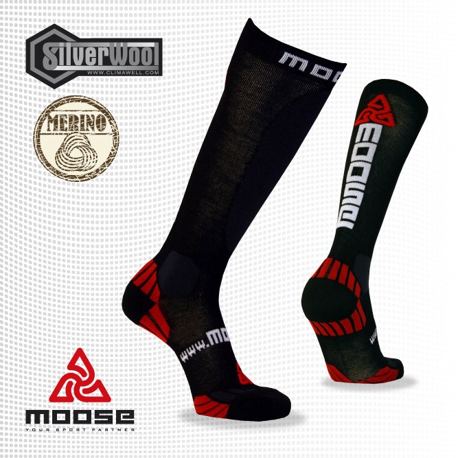 Levně SLALOM EXTRA lyžařské podkolenky Moose černá M