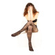 FISHNET TIGHTS silonové vzorované prstové punčocháče ToeToe - PRIMROSE