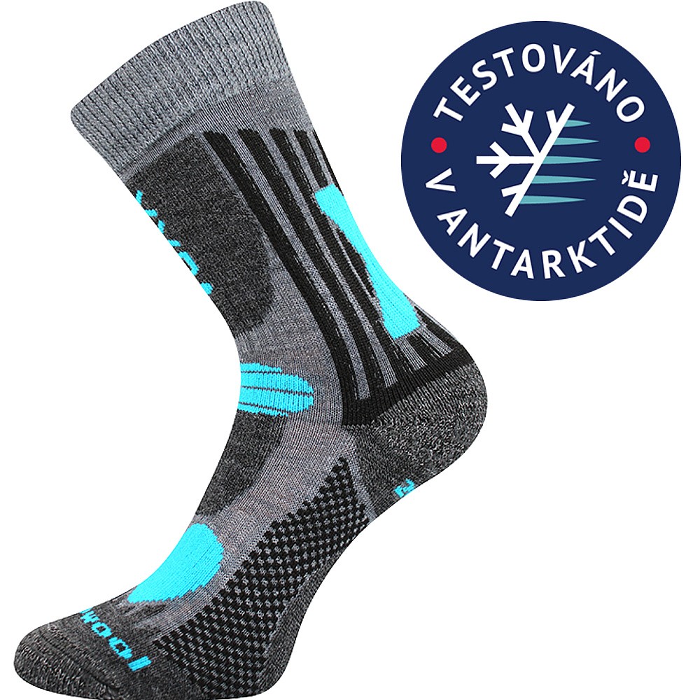 VISION dětské froté antibakteriální merino ponožky VoXX - 2.jakost 35-38 sv. šedá