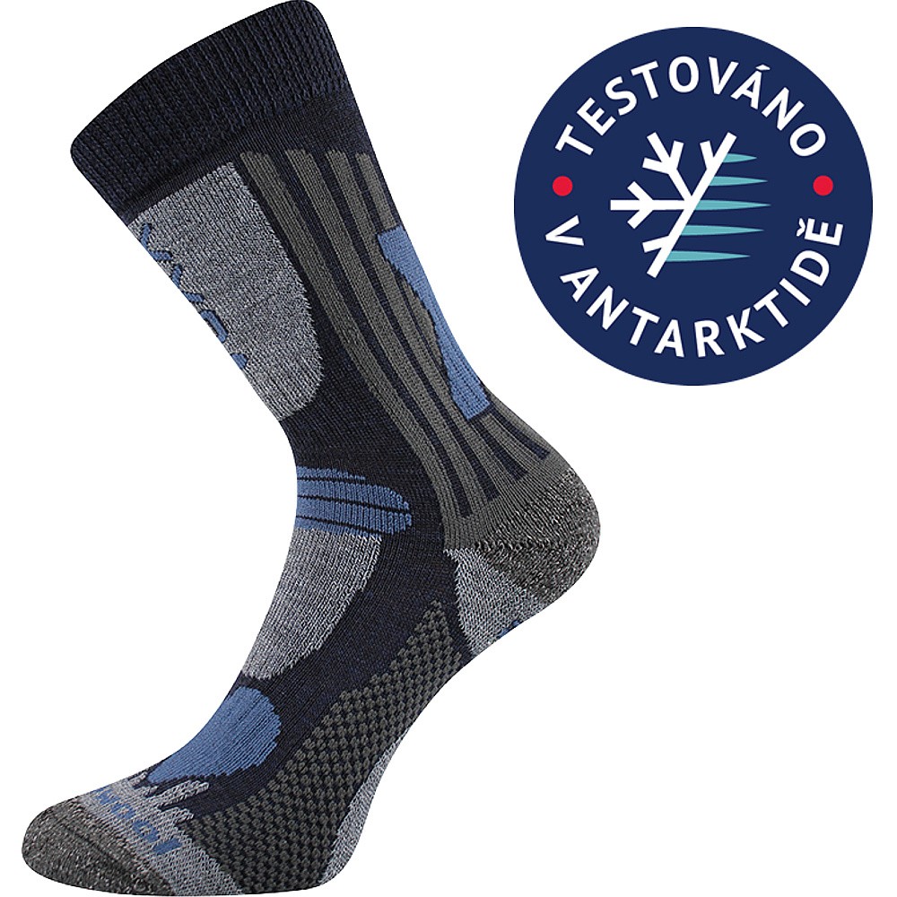 VISION dětské froté antibakteriální merino ponožky VoXX - 2.jakost 35-38 tm. modrá