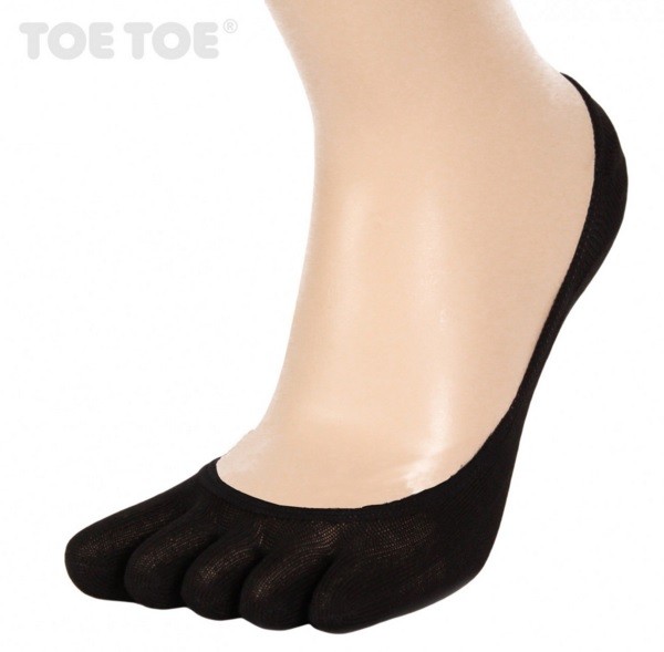 FOOT COVER nízké prstové ponožky do balerínek ToeToe černá M