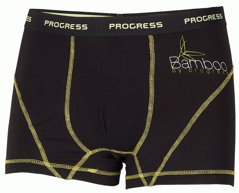 E SKN pánské bambusové boxerky Progress vínová M