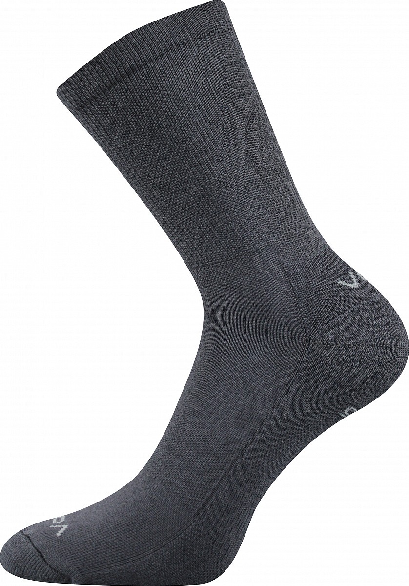 Levně KINETIC jednobarevné sporotovní ponožky VoXX 39-42 tm. šedá