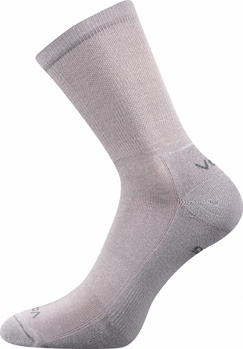 Levně KINETIC jednobarevné sporotovní ponožky VoXX 39-42 sv. šedá