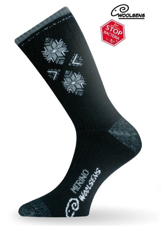SCK merino silné ponožky Lasting 38-41 černá / šedá
