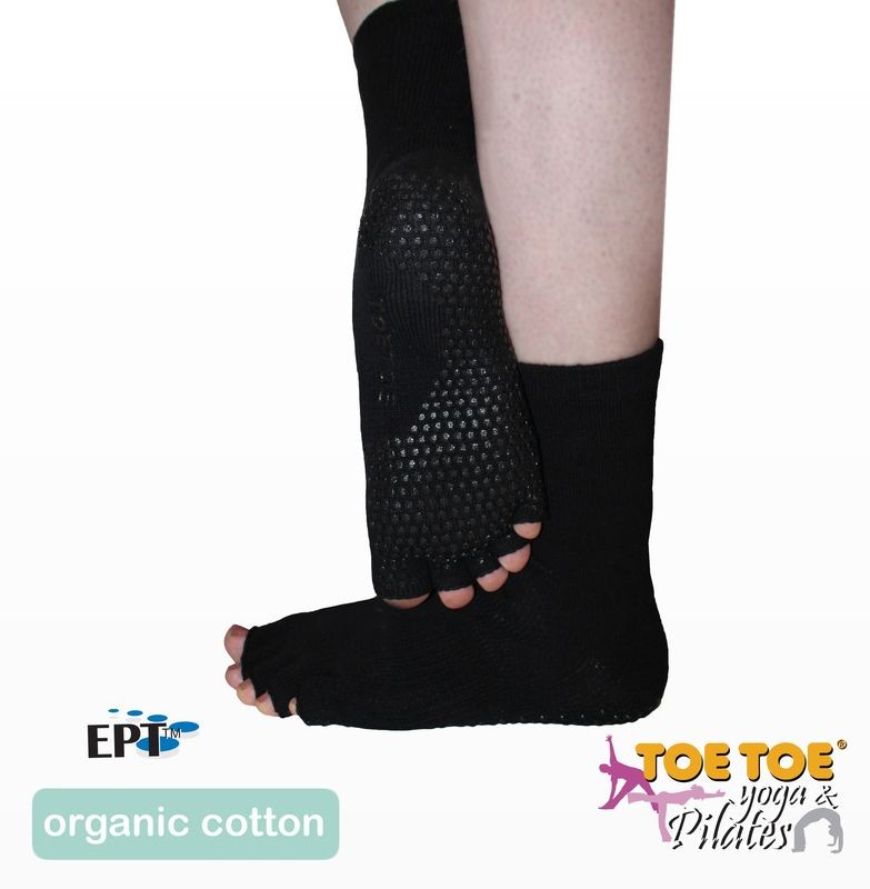 Levně ANKLE ABS nízké bezprstové ponožky ToeToe černá S